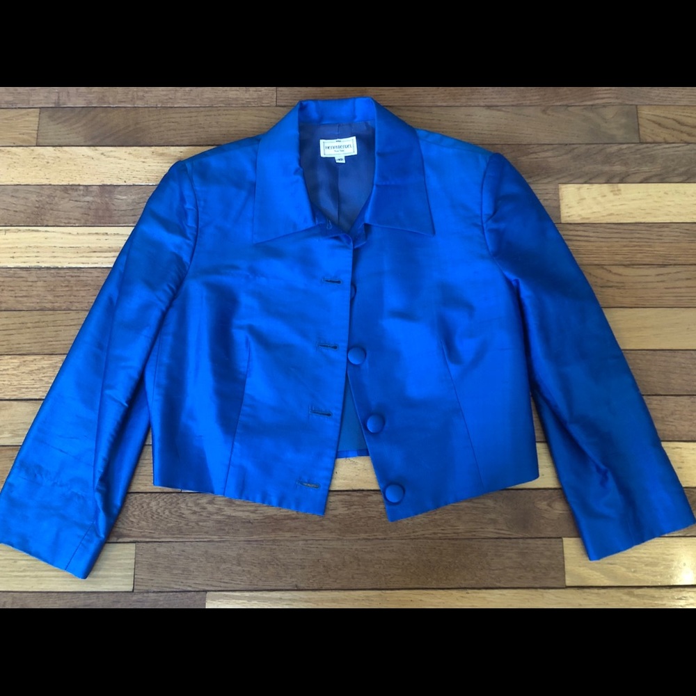 Henri Bendel 100% Silk Cropped Jacket- Size 12